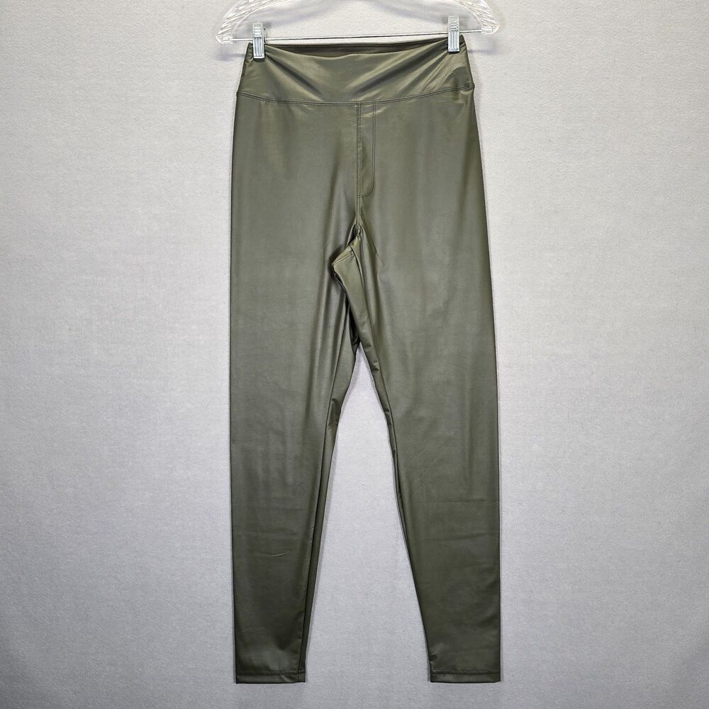 Offline By Aerie Women High Rise Real Luxe Faux Leather Legging  Green Size L
